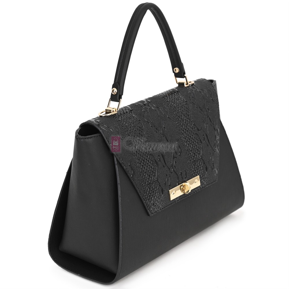  Дамска чанта от висококачествена еко кожа в черен цвят. Код: TOKIG-1